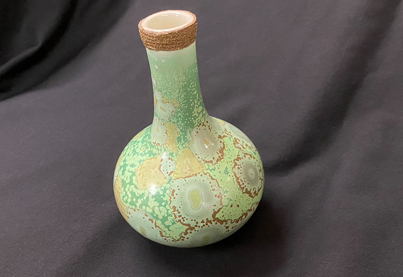 林妙芳 綠桔花器 綠桔結晶釉花器 綠桔結晶釉花瓶
